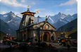 Badrinath village and temple route